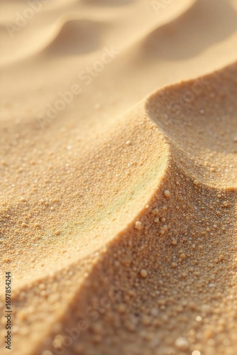 Close-up shot of fine, light-colored sand shifting and flowing, evoking a sense of playful movement and lightness, reminiscent of laughter ,  dynamic,  dunes