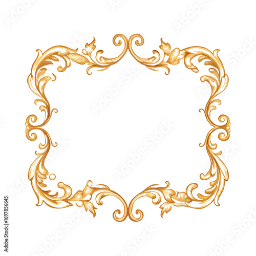 decorative frame with floral ornament
