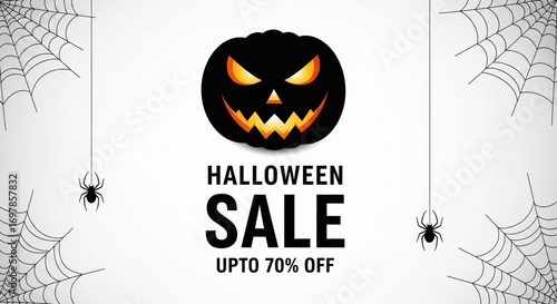 Spooky Halloween Sale up to 70% Off with Pumpkin