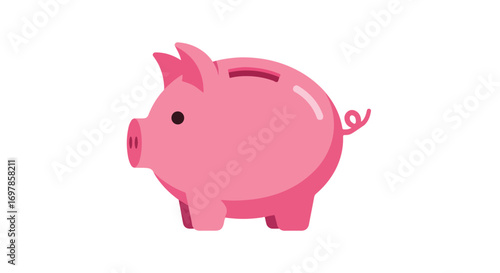 Stylized Piggy Bank Icon Promoting Financial Savings and Investment Planning in Modern Economy growth