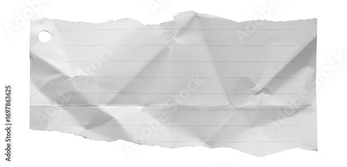 Papier peint blank crumpled lined paper notebook paper with torn edges isolated on transparen