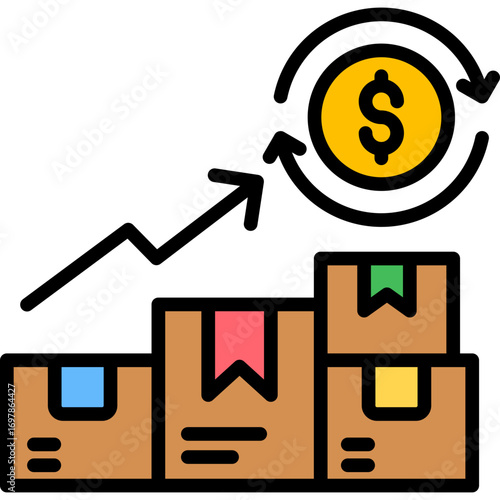 Stock lineal color icon