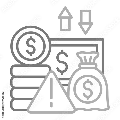 Financial risk Icon