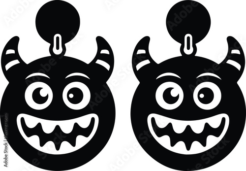 Playful monster earrings for a fun, quirky style