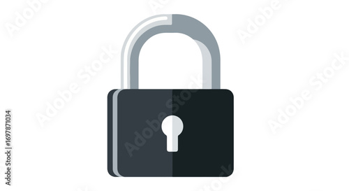Stylized lock illustration symbolizing security, privacy, and data protection in modern digital environments and conceptual design 150