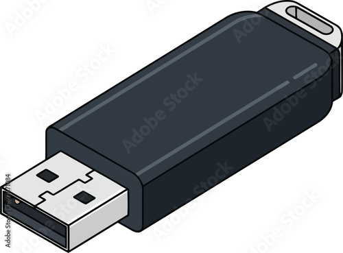 Modern usb flash drive storage device data transfer technology vector