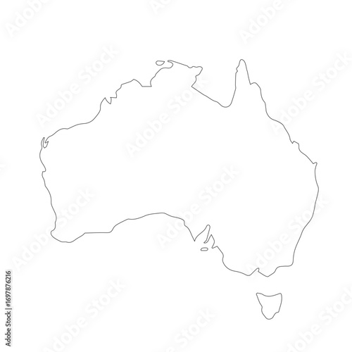 Australia map vector outline