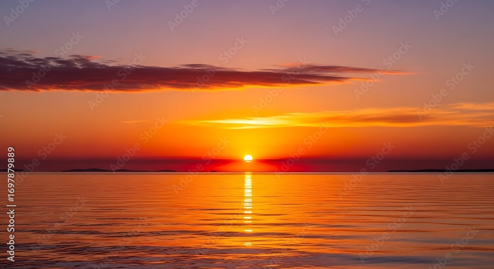 Naklejka premium Sunset Over Water.