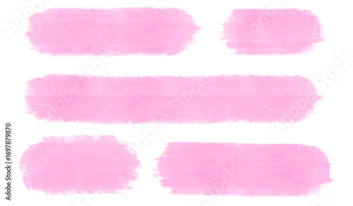 Vibrant pink brush stroke banners for modern design projects and creative marketing