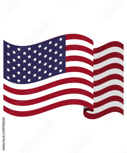 Independence day usa retro flag