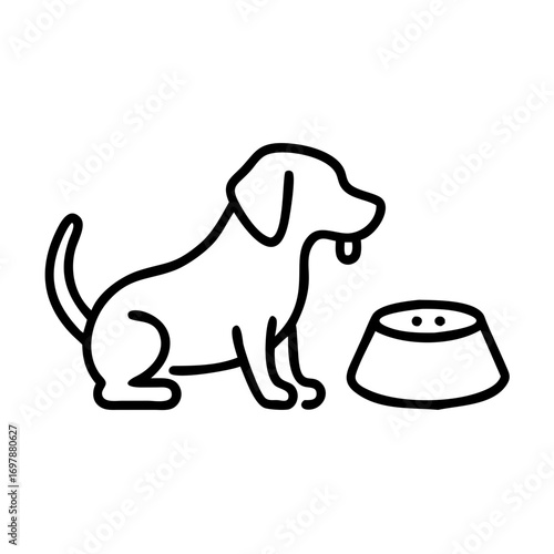 Caring for dogs dog bowl icon transparent background