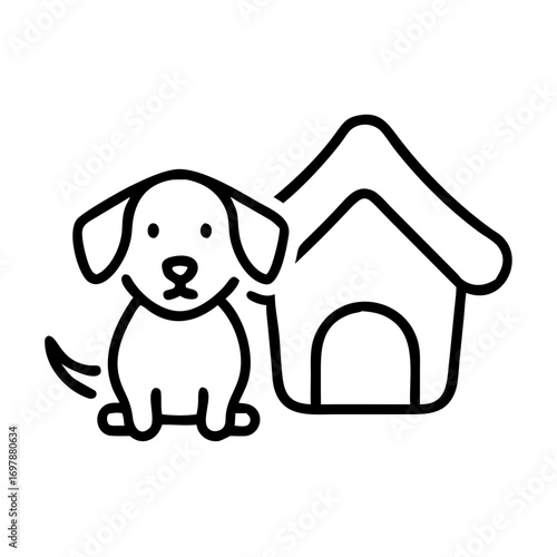 Caring for dogs dog house icon transparent background
