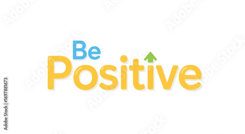 Animated typography radiating optimism, a colorful expression promoting positivity and an uplifted mindset in a digital world