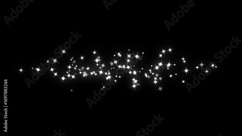 Wallpaper Mural Shimmering glitter stars line, white glowing twinkle dust, cartoon star particles, sparkle trail animation, magic burst effect, seamless black background transition, transparent stars. 4k Torontodigital.ca