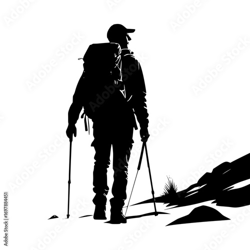 skier silhouette vector