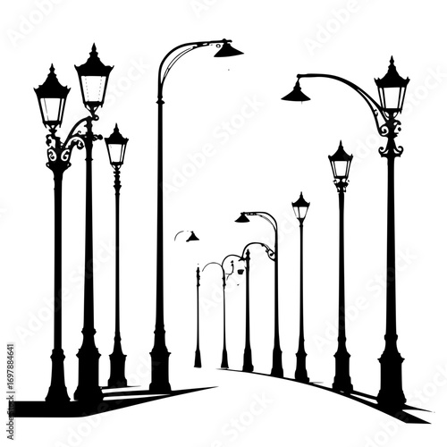 street lamp vector