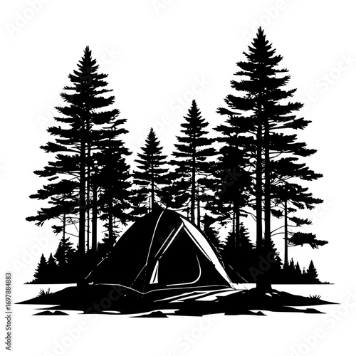 tent in forest