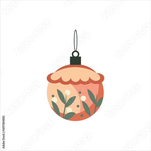 Christmas Ornament Vector Flat Illustration
