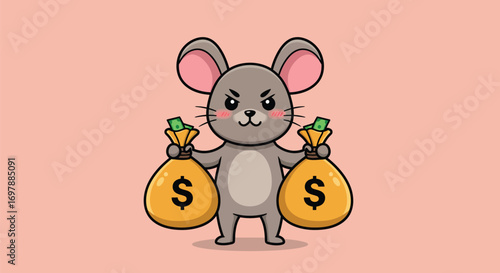 Greedy Mouse in a Suit with Bags of Money