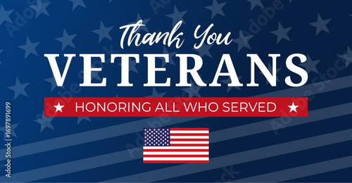 Veterans Day USA Flag Background