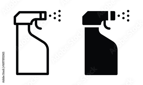 Spray icon with outline and glyph style.