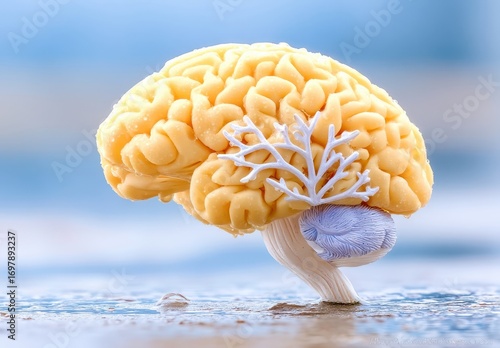 yellow abstract brain