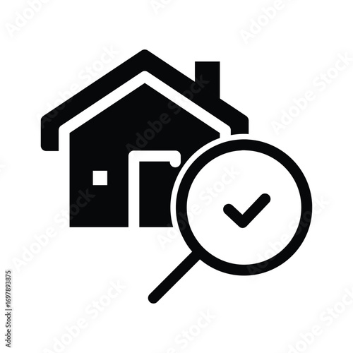 building inspection data solid icon vector design good for web or mobile app