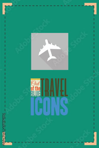 Vector illustration with travel and plane