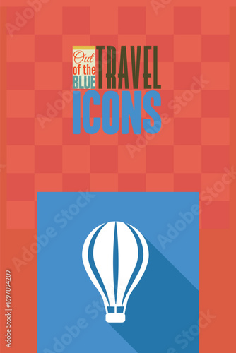Vector illustration with travel and baloon