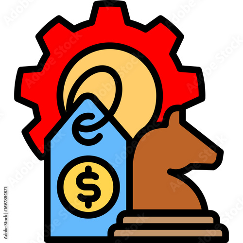 Pricing Strategy lineal color icon