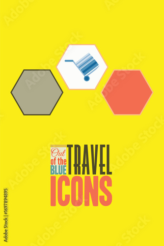 Vector illustration with travel and laggage