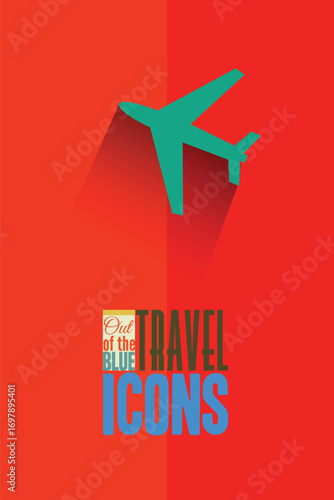 Vector illustration with travel and plane
