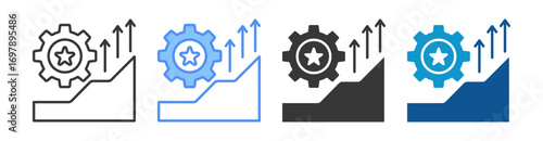 Talent Management Icon Set Multiple Style Collection