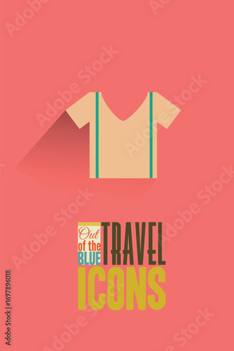 Vector illustration with travel and t-shirt