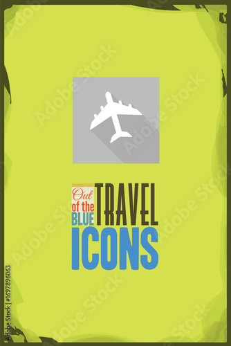 Vector illustration with travel and plane