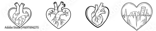 The design of a love icon is an illustration created in a hand-drawn style, suitable for use on the web and in apps