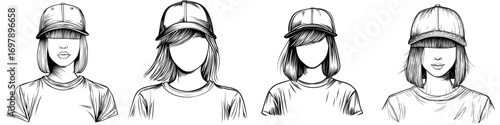 Hand-drawn illustration of a doodle person avatar icon design
