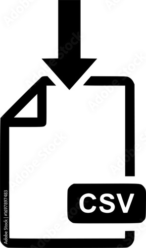 Csv file download icon