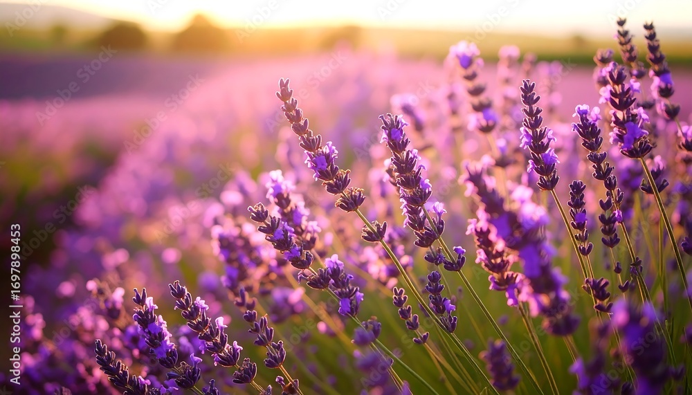Obraz premium Lavender field at sunset (3)
