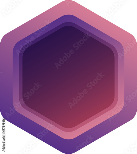 Modern Gradient Hexagon Badge