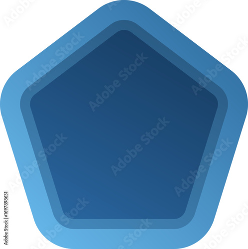 Modern Gradient Pentagon Badge