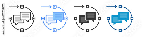 Feedback Loop Icon Set Multiple Style Collection