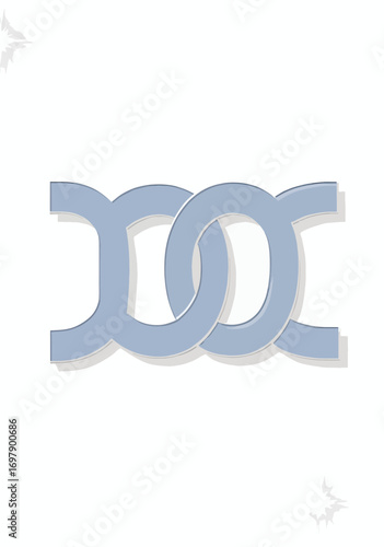 Adobe Illustrator Artwork Zodiac gemini with a blue command key symbol and scattered stars, perfect for astrology websites, social media posts, and creative projects.
