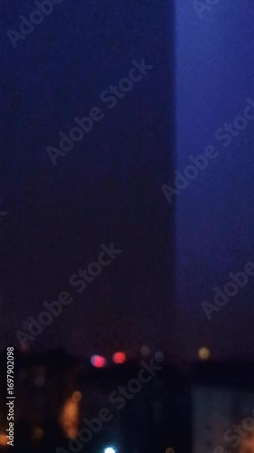 lightning in the storm, stormy weather and dark clouds in the sky, thunder at night	