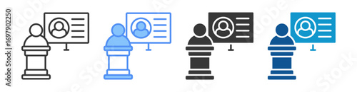 Succession Planning Icon Set Multiple Style Collection