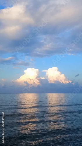 sunset over the sea, beautiful seascape end of the suumer


