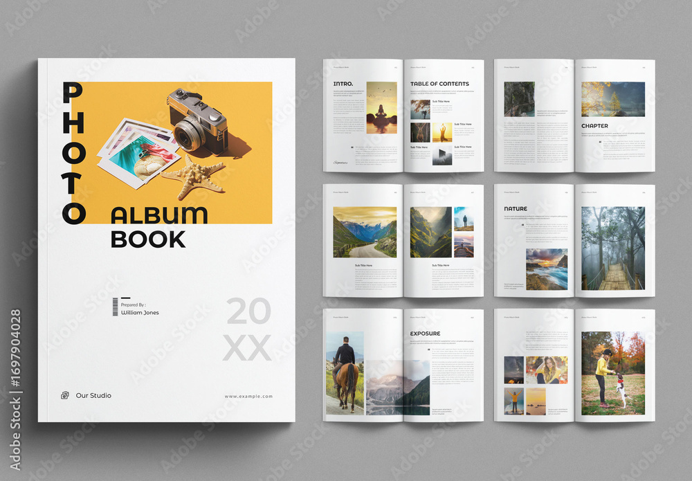 Photo Album Book Template Stock Template | Adobe Stock