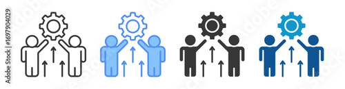 Employee Engagement Icon Set Multiple Style Collection