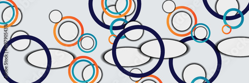 gray abstract background with modern realistic colorful circle pattern. suit for bussines,poster