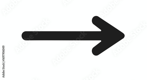 Vector arrow sign icon isolated on a white background with a metal hammer tool